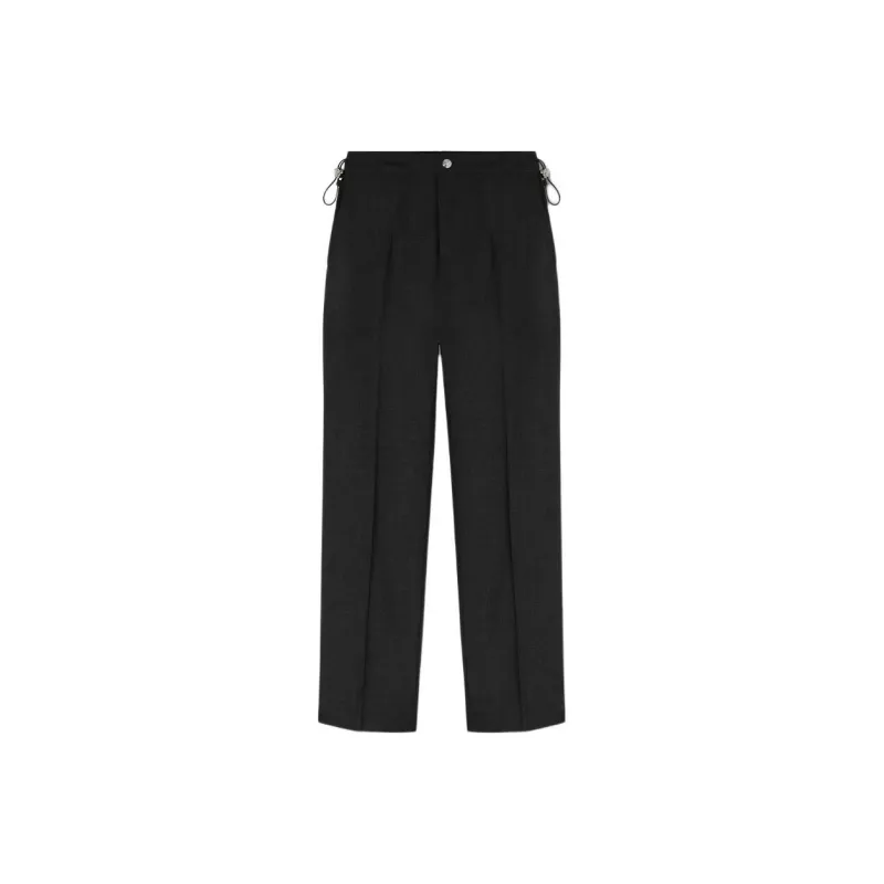 VERSACE Straight-Fit Trousers Casual Pants Men's Black-0