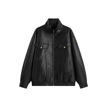 EOOVEN Leather Jackets Unisex
