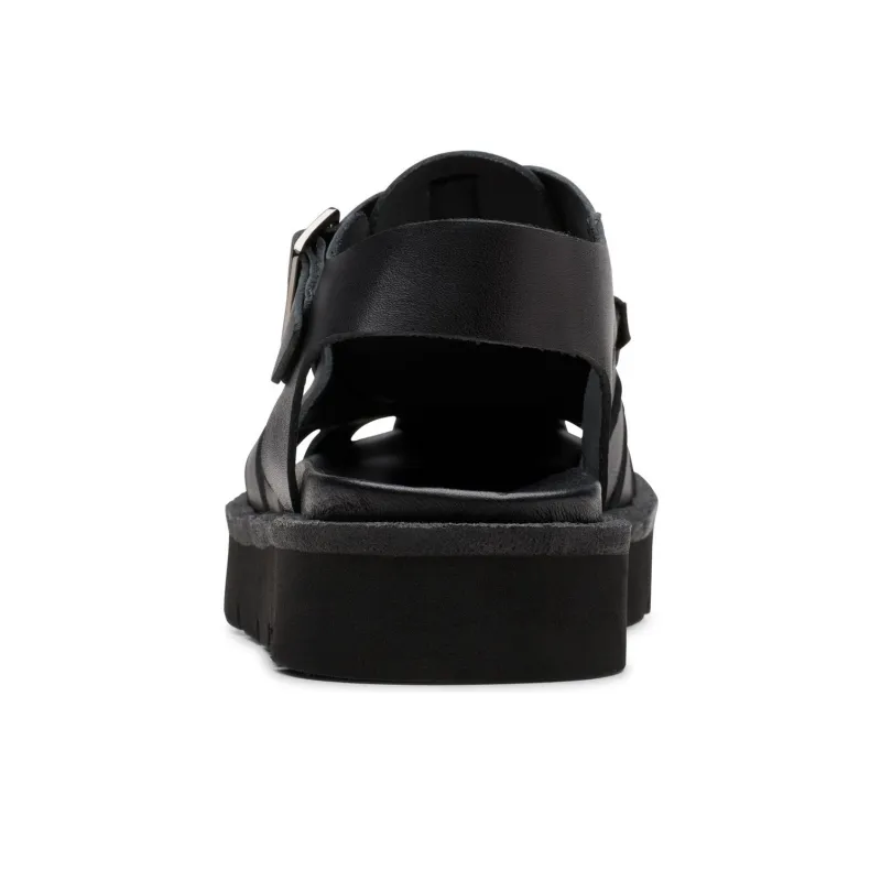 Clarks Roman Sandals Unisex Black-3