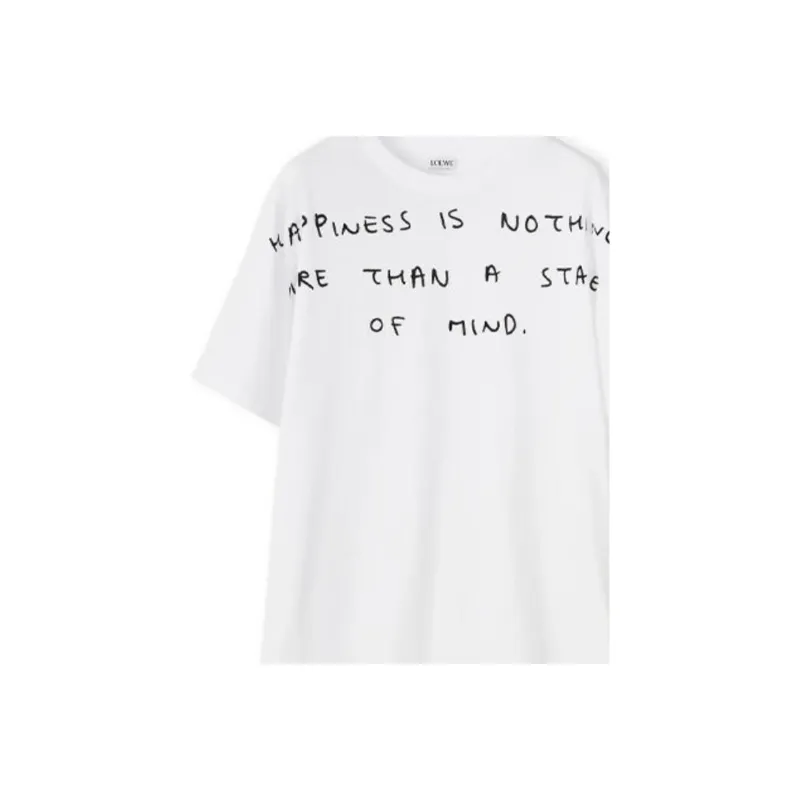 LOEWE Words Print T Shirt 'White'-3