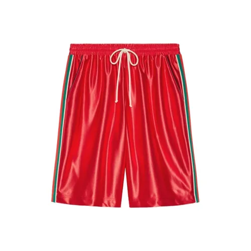 GUCCI Shiny Jersey Shorts With Web