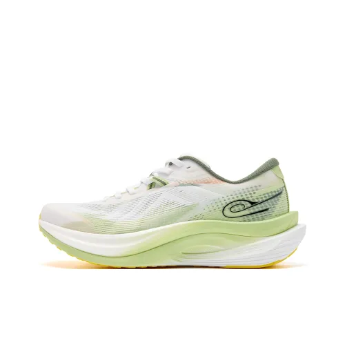 QIAODAN Phantom 2.0 Running Shoes Men Low Top Jordan White Dandelion Green