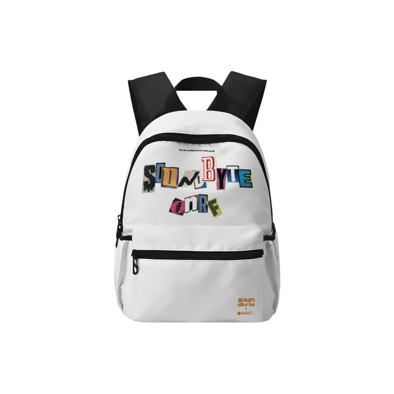 Soundbyte Polyester Backpack Unisex White-6