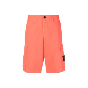 STONE ISLAND Cargo Shorts Men Orange