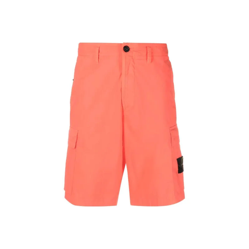 STONE ISLAND Cargo Shorts Men Orange-0
