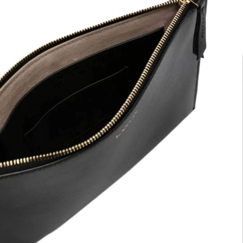 Lanvin Logo Printed Zipped Clutch Bag-2