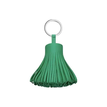 HERMES Stainless Steel, Milo Ram Leather Keychains Women's Green