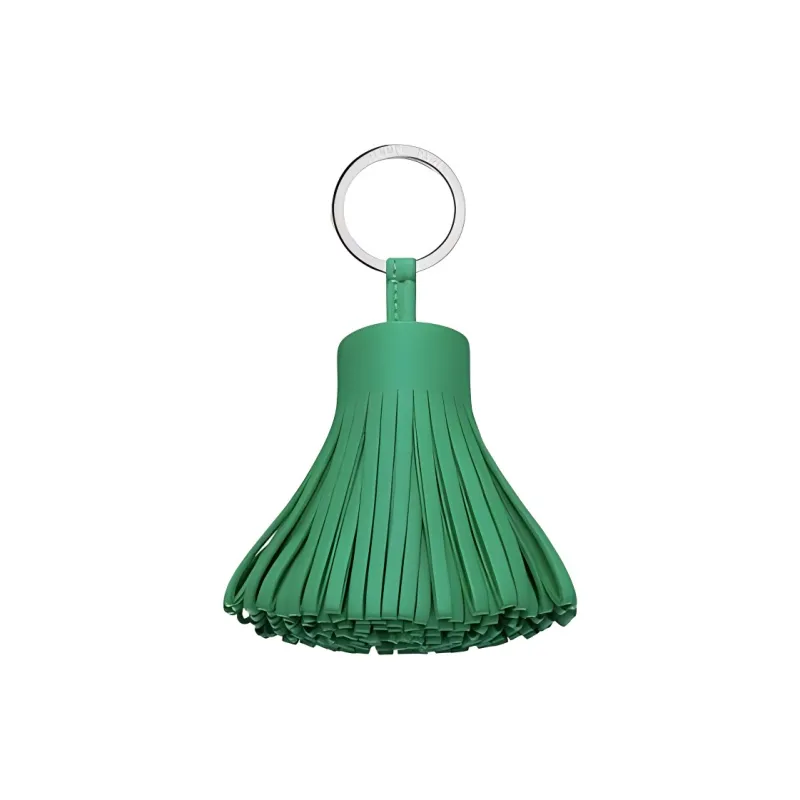 HERMES Stainless Steel, Milo Ram Leather Keychains Women's Green-0