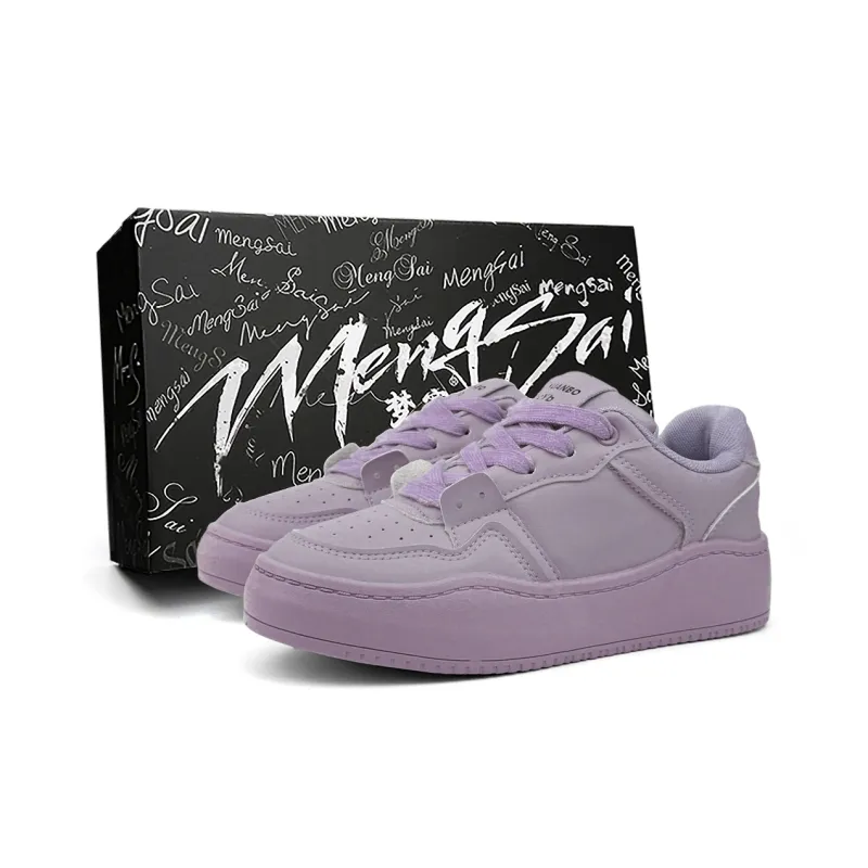 Mengsai Durable Lightweight Support Low-Top Skateboard Shoes Women's Purple-0