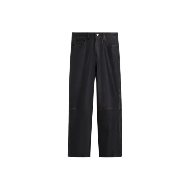 H&M Atelier Series Leather Pants Men's Black-0