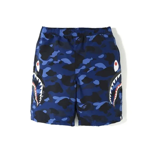 A BATHING APE Color Camo Side Shark Beach Shorts