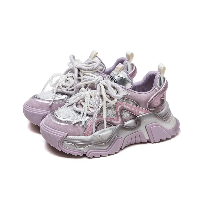 Chibang Breathable Low Top Chunky Sneakers Women's-6