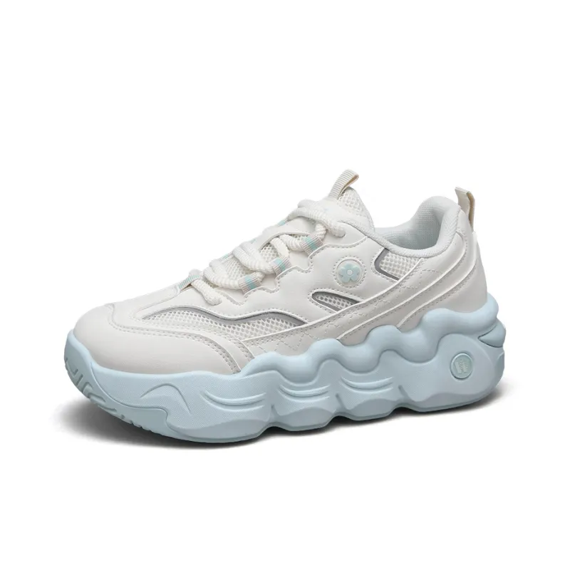 WARRIOR Chunky Sneakers Women's Low Top Blue-1