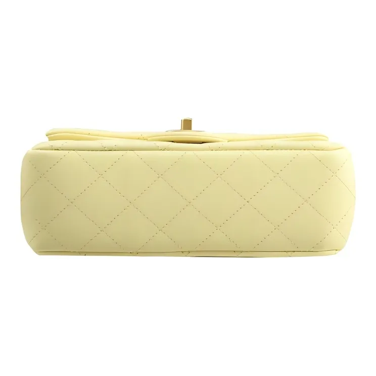 CHANEL Sheepskin Chain Bag, Shoulder Bag, Crossbody Bag Mini Women's Yellow-1