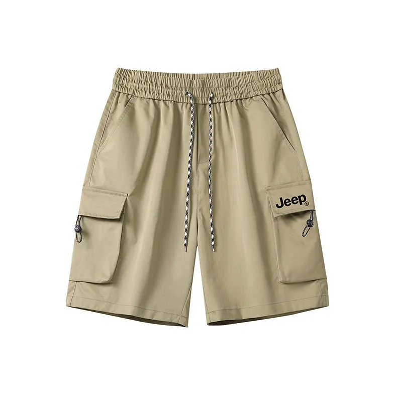 Jeep Lace Up Knee Length Quick Dry Casual Shorts Unisex-21