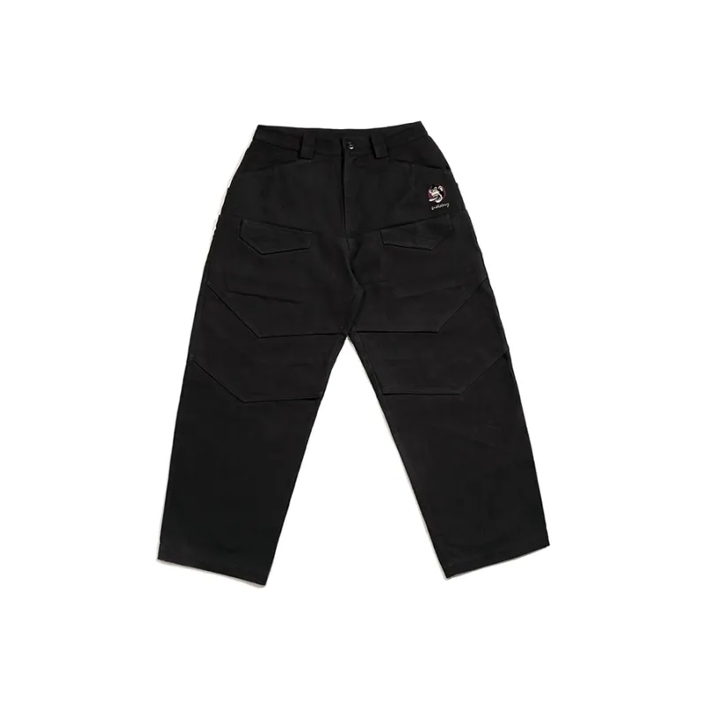 WOOKONG Spring And Fall Season Cargo Pants Unisex Black-0