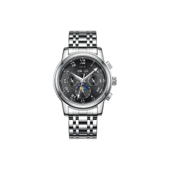 FAIRWHALE CK II Collaboration Automatic Mechanical Movement Metal Strap Watch Men's Watches Black Dial