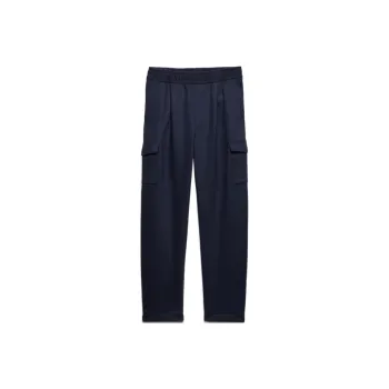 PRADA Logo Patch Tapered Leg Cargo Pants