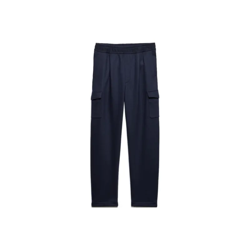 PRADA Logo Patch Tapered Leg Cargo Pants-0