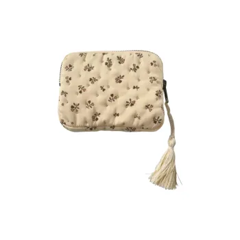 Sweet Pillow House Embroidery Multifunction Portable Pure Cotton Zipper Makeup Bags