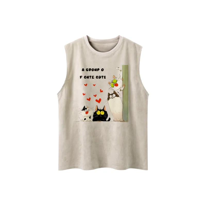 BONAS Couple Versatile Sleeveless T Shirt Unisex-0