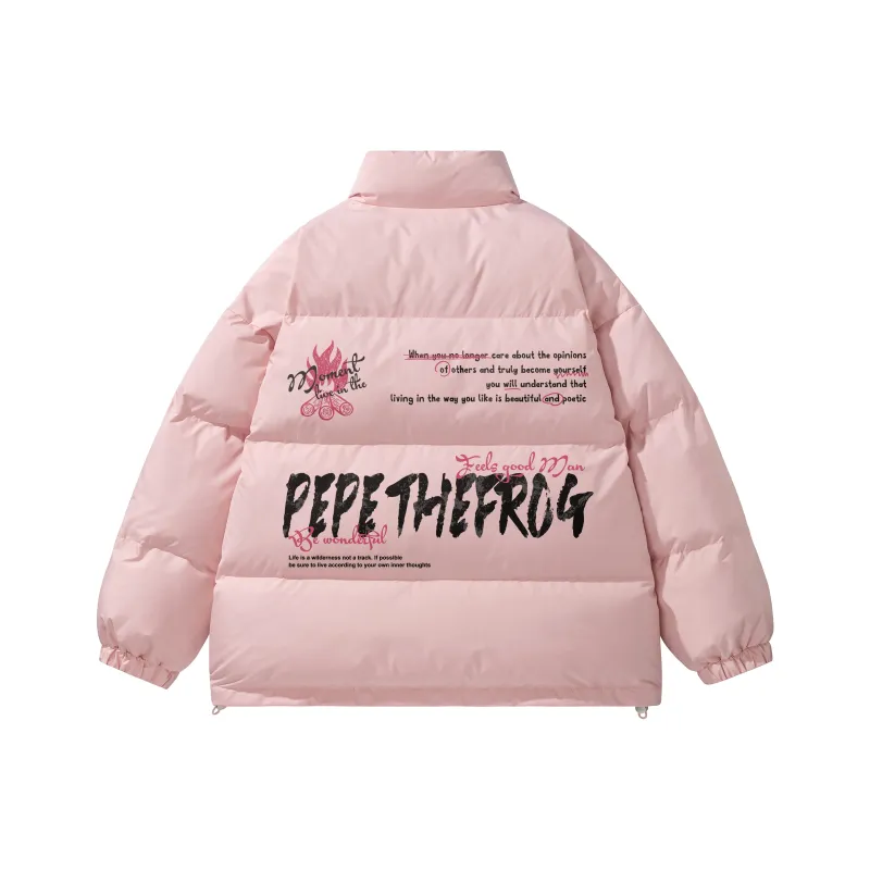 Pepe The Frog Puffer Jacket Unisex-14