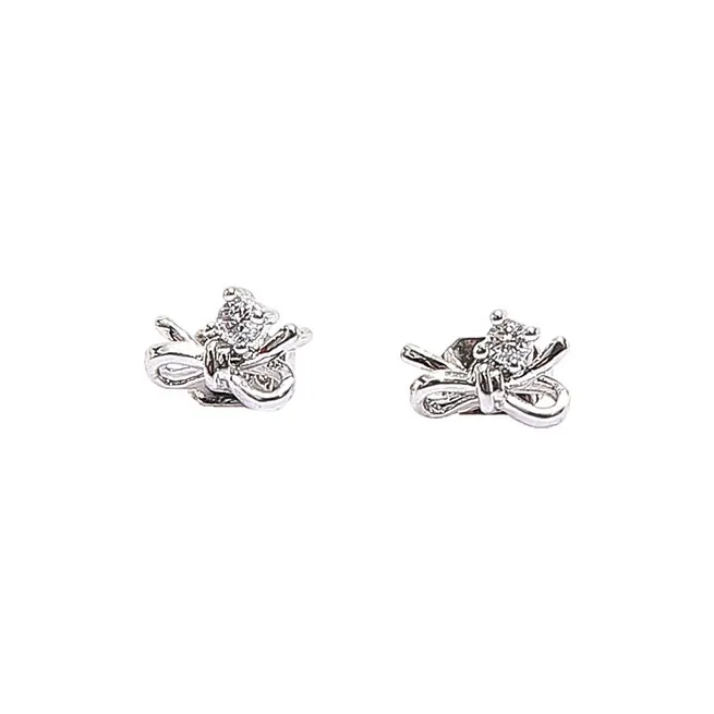 WIR ORNAMENTS Gold Plated Copper Stud Earrings Women's-1