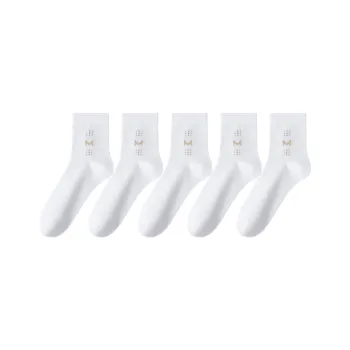 MIIOW Mid Calf Socks Unisex 5 Pack