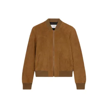CELINE Leather Jacket Men's Tobacco Yellow