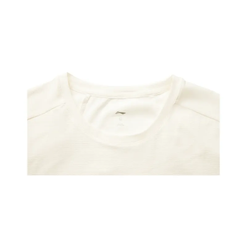 LiNing Fitness Series T Shirt Men's Champagne White-2