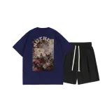 Clothing Set (Top in Dark Blue+Pants in Black)