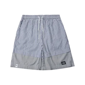 WAYNEXZAVIER Patchwork Stripes Shorts Men's