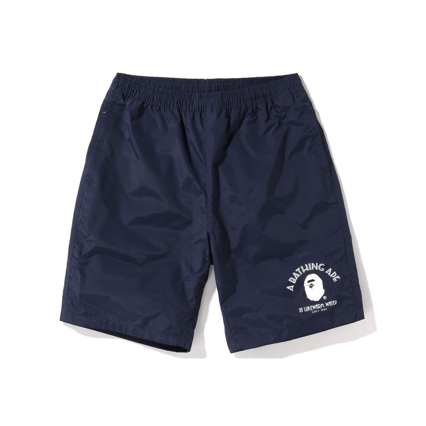 A BATHING APE Nylon Beach Shorts Navy Blue XL - POIZON