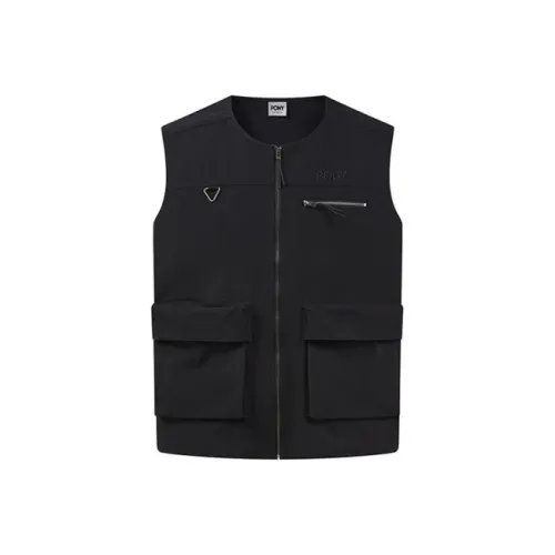 Pony Vests Men Black