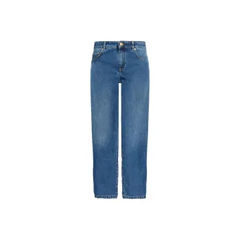 MOSCHINO Teddy Bear Button Wide Leg Jeans