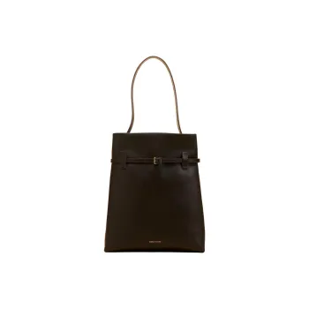 Manu Atelier Calfskin Tote Bag, Shopping Bag, Handbag Women's Bitter Brown