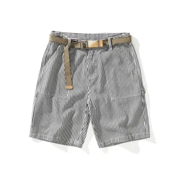 GTRG Shorts Unisex Black White Stripes