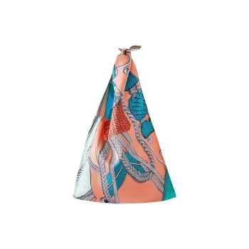 HERMES FUROSHIKI Silk One Shoulder Handbag Women's Orange