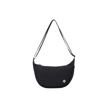 DESCENTE Nylon Crescent Bag, Shoulder Bag, Crossbody Bag Trumpets Women's Black