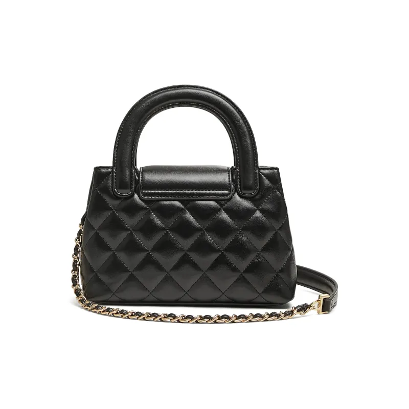 Teenmix Artificial Leather One Shoulder Handbag Trumpets Women's Black-2