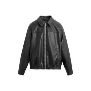 ZARA Leather Jacket Men's Black