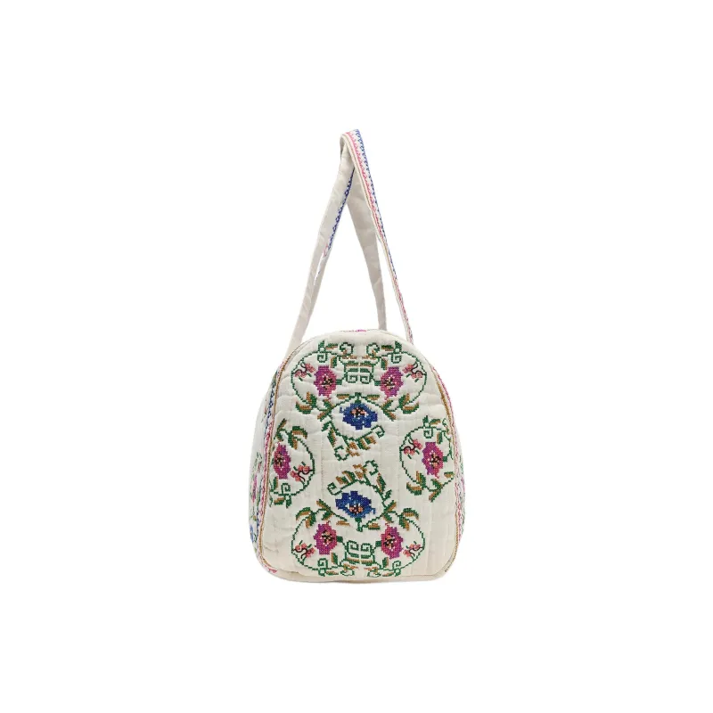 ZARA Cotton Travel Bag Women's White-2