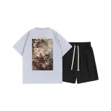 Clothing Set (Top in Heather Gray+Pants in Black)