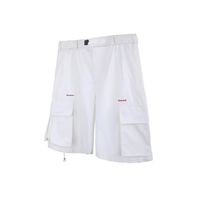 UNVESNO Loose Fit Shorts Unisex White-0