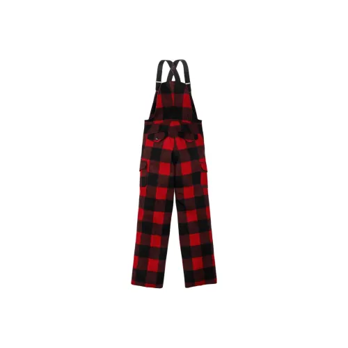 Filson FW24 Mackinaw Overalls Men's Red Black