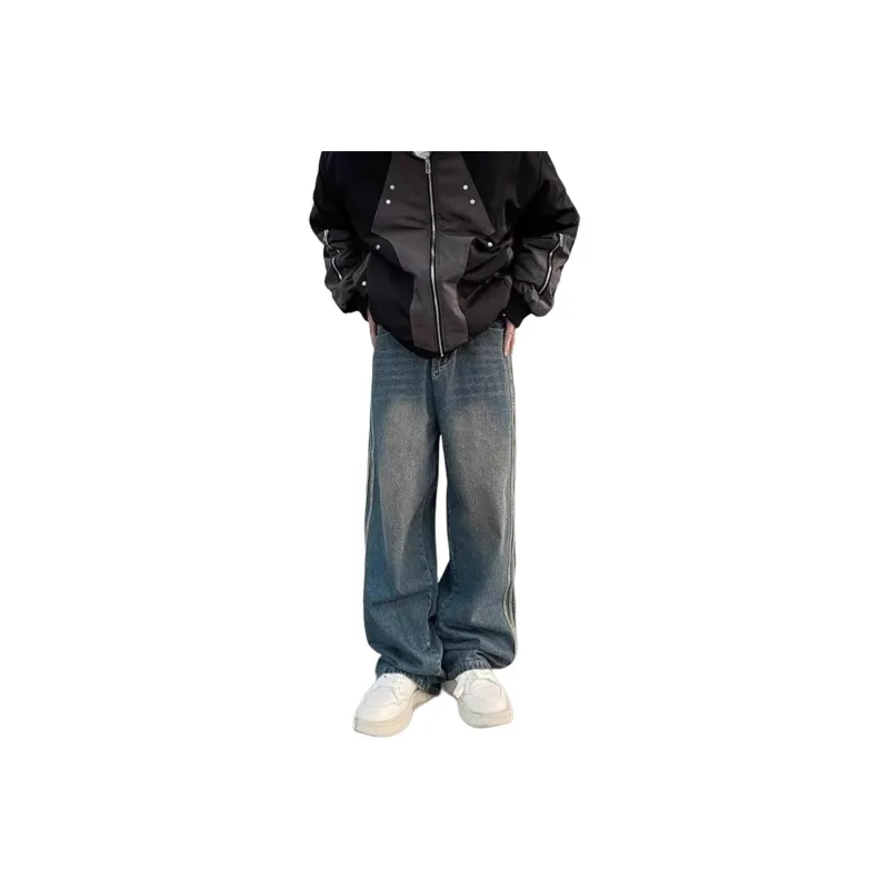 TESTUNG Jeans Men Vintage Blue-5