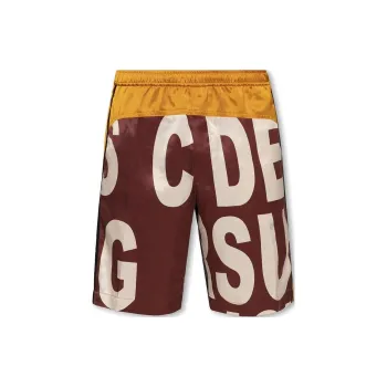 DRIES VAN NOTEN Graphic Printed Satin Shorts