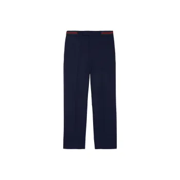 GUCCI Web stripe Trim Cropped Trousers