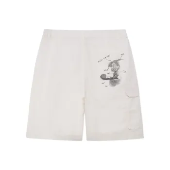 LiNing x Disney Sports Trend Series Casual Shorts Men's White Sand Gray