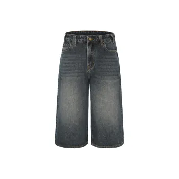 NSTNEW START Denim Shorts Unisex Dark Blue